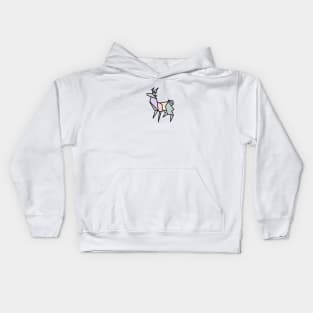 Origami Pastel Deer Kids Hoodie